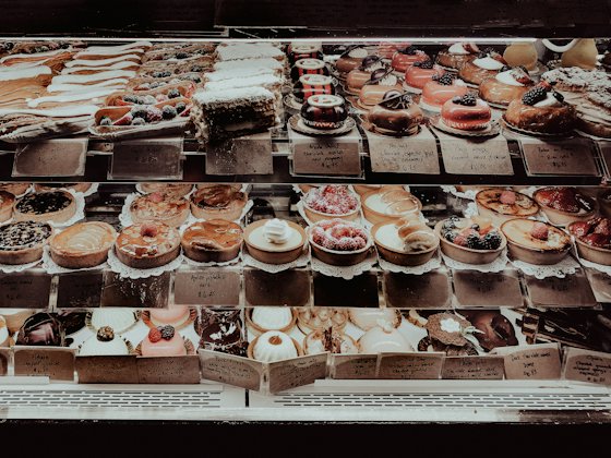 Best store: A pastry case with every tray full and labelled
